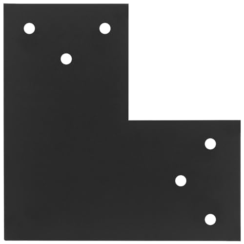 2 PCS Flat L Bracket for 8x8 Post, Mending Plate, 6 Gauge Heavy Duty