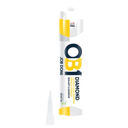 OB1 Universal Caulk Sealant & Adhesive Diamond Crystal Clear 10.1oz - color: Clear, size: 10.1oz