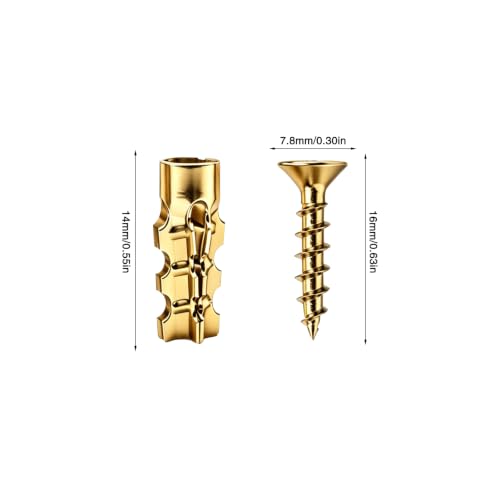 6×14mm Short Expansion Screw Set for Door Hinge Repair(50)