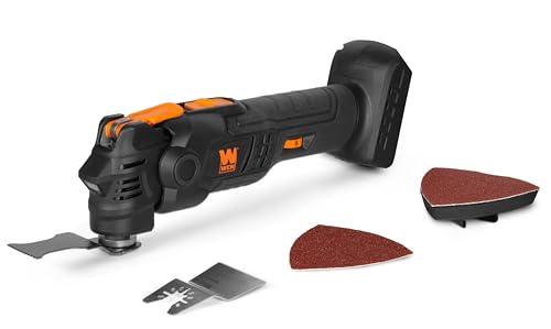 WEN 20V Max Cordless Brushless Variable Speed Multi-Function Oscillating Tool with Anti-Vibration System and Accessories (Tool Only - Battery Not Included) (20936BT) - size: Cordless (Tool-Only)