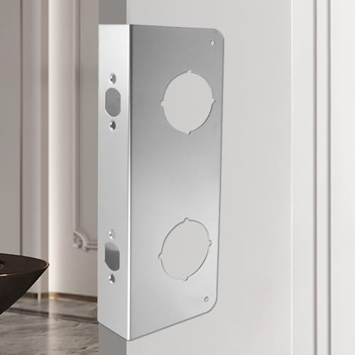 Semetall Door Guard Reinforcer 5-1/2" Door Hole 2-3/8" Backset Silver - color: Silver