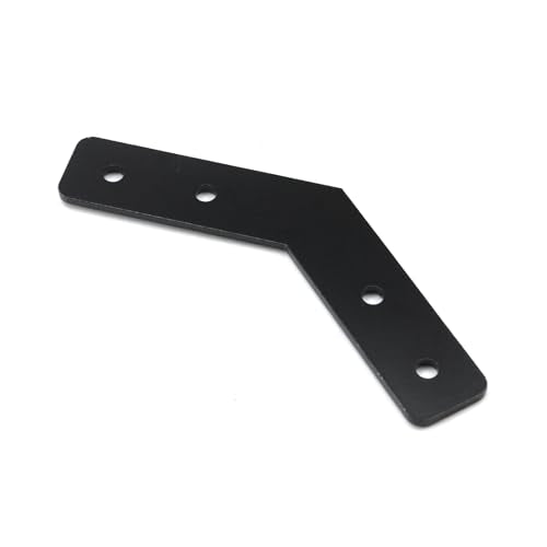KUMGROT 135 Degree Angle Flat Bracket Carbon Steel Leg Brackets - size: 3.35", style: 135 Degree Black