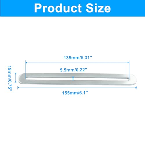 Adjustable Flat Mending Plate 155mm/6.1 Inch 8 Pcs - size: 155mm/6.1 Inch,Silver