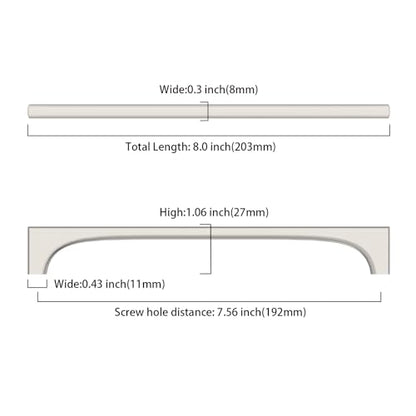Asidrama 10 Pack 7.5 Inch(192mm) Brushed Satin Nickel Cabinet pulls Kitchen Cabinet Handles, Cabinet Pulls Kitchen Cabinet Hardware for Cupboard Drawer Pulls 2321 - color: Brushed Satin Nickel, size: 7.5" Hole Center, style: 10 Pack