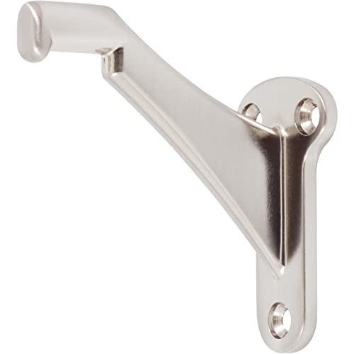Stone Harbor Hardware Heavy-Duty Handrail Bracket, Satin Nickel - color: Satin Nickel