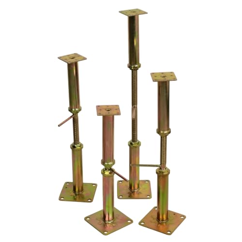 4 Pack Adjustable House Jack Floor Joist Support 16.5"-26.7" for Leveling - size: 16.5-26.7 inch