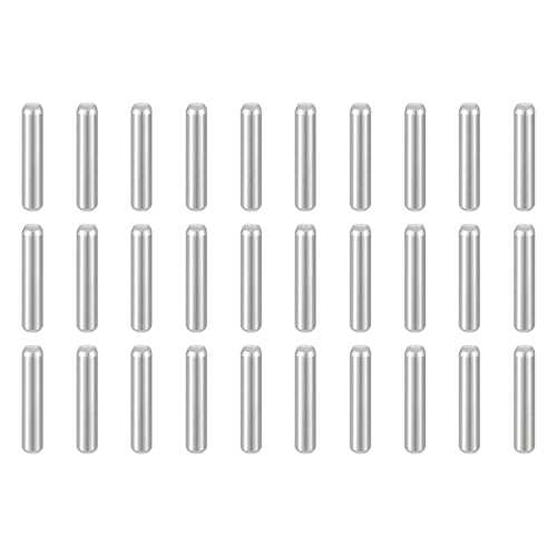 HARFINGTON 55pcs Dowel Pins, M1.5 x 8mm 304 Stainless Steel Cylindrical Shelf Support Peg Pin Rod Fasten Elements for Metal Devices Wood Furniture DIY Installation, Silver - size: M1.5 x 8mm