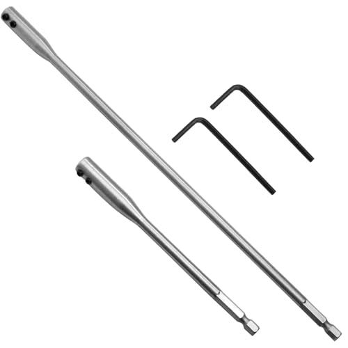 4 Pcs 1/4 Inch Extension Set, 6 And 12 Inch, With Hex Keys