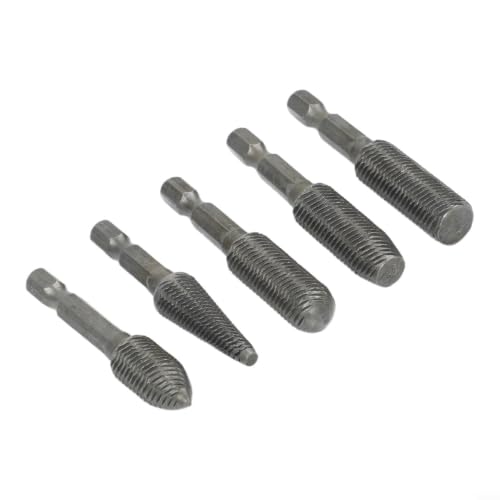5-Piece Electric Rotary File Set For Drill Bits, High-Carbon Steel Grinding Burr Heads For Milling And Filing For Metal Use