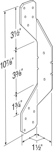 Simpson Strong-Tie H2A H2A 18-Gauge Galvanized Hurricane Tie (Pack of 100) - size: 100 Pack