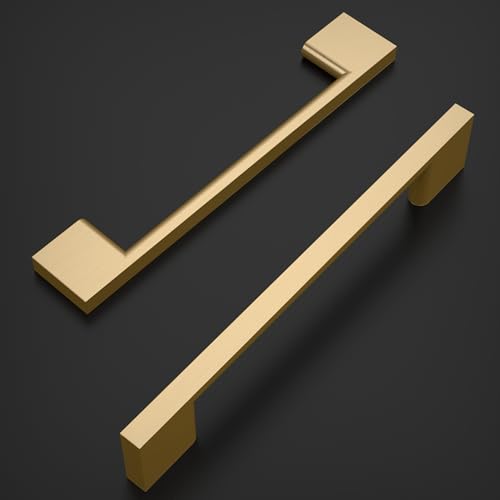 Amerdeco 10 Pack Champagne Bronze Cabinet Pulls 5" - color: Champagne Bronze, size: 5" hole center
