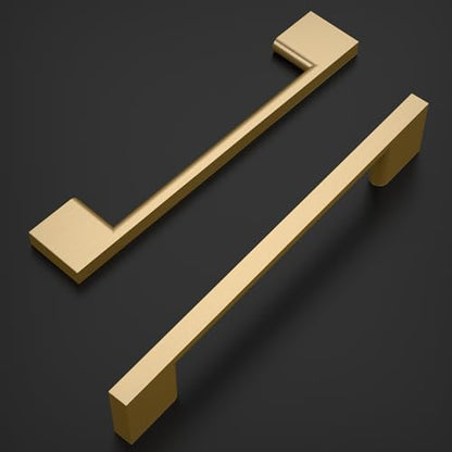 Amerdeco 10 Pack Champagne Bronze Cabinet Pulls 5" - color: Champagne Bronze, size: 5" hole center