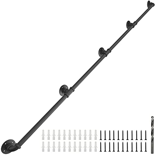 Wall Handrail 13FT/400CM,Pipe Staircase Handrail - size: 13 Feet
