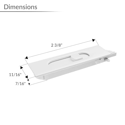 Brixwell Silver Line Snap-in Tilt Latch 85 Series Right Hand in White Finish, 2-3/8" Length, 11/16" Width, 7/16" Thickness, Plastic Component for Vinyl Sash Window Operation, Pack of 2 - size: 2, style: Right