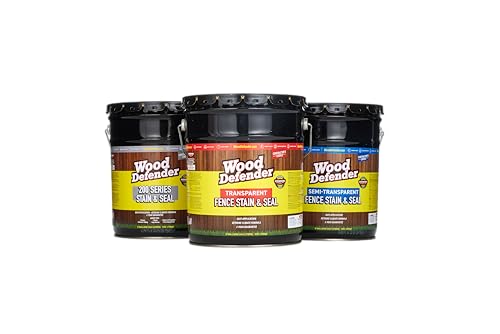 Wood Defender Transparent Fence Stain and Seal, Black Walnut, 5-Gallon - color: Black/Walnut, size: 5 Gallon (Pack of 1)