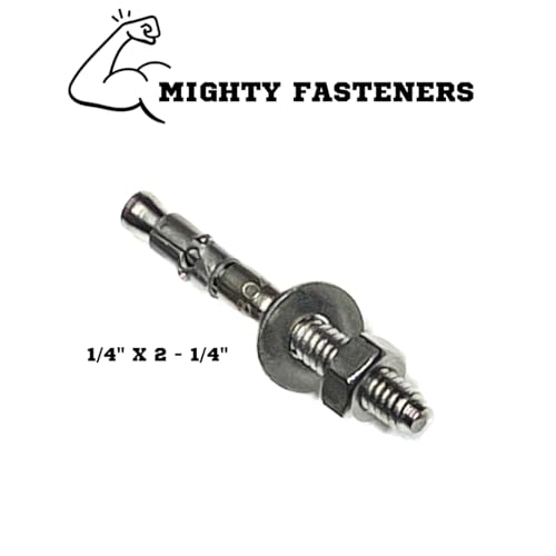 Mighty Fasteners 304 Stainless Steel Wedge Anchors 1/4" X 2-1/4" - 25 Pack - size: 1/4" X 2-1/4"