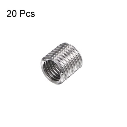 HARFINGTON 20pcs Wire Threaded Inserts 5/16-24 UNF 1.5D 11.85mm 304 Stainless Steel Helical Coiled Wire Thread Sleeve