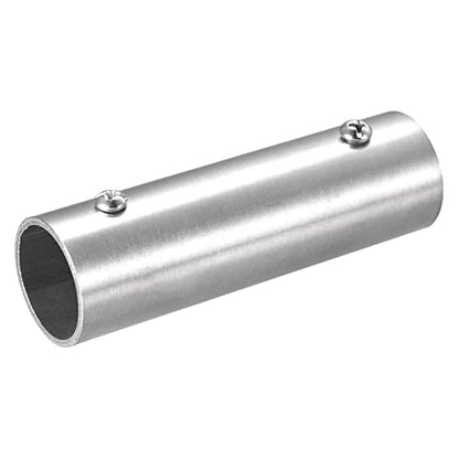 Generic Rail Pipe Fitting 2-Way 100mm Length 202 Stainless Steel Straight Connector Brushed for 25mm/1" OD Handrail Railing