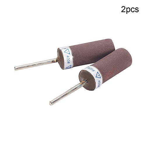 Utoolmart Sandpaper Sticks Cylinder Abrasive Polishing Grinding Mounted Point 400 Grits 2 Pcs - size: 400