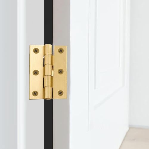 Mini Solid Brass Hinges Cabinet Drawer Butt Hinges for Jewelry Chest Wood Box,1/2/2.5Inch,8PCS(2Inch) - size: 2Inch