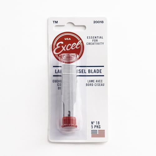 Excel Blades #18 100-Pack Wood Chisel Blades, 1/2-Inch Carbon Steel, USA
