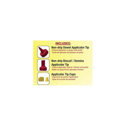 Milescraft 5222 Glue Mate 150-5oz. (150ml) Precision Wood Glue Bottle - Anti-Drip - Dowel and Biscuit Tips Included - Easy Flow Multi-Chamber Design - Ideal for Woodworking - size: 5
