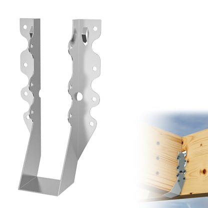 25 pcs 2x8 Joist Hanger,LU28 18 Gauge Double Shear Face Mount Joist Hanger,Hurricane Ties for Rafters Tie Brackets Great for Floor Deck and Ceiling Joists - size: 25Pcs 2x8, style: Silver