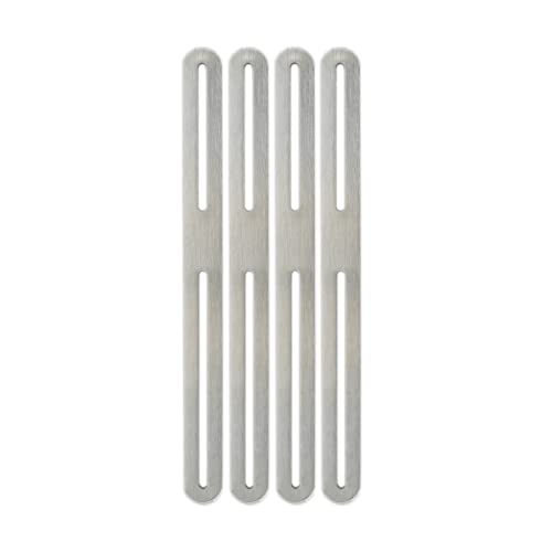 4 PCS Flat Straight Brace Brackets Mending Plates Repair Fixing Bracket with Slot, ULIFESTAR Heavy Duty Thicken SUS Corner Brace for Wood,Metal Bracket for Furniture Shelf Bed Table-10.83x0.94x0.12'' - size: Silver 10.83 x 0.94 x 0.12 inches