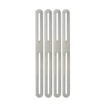 4 PCS Flat Straight Brace Brackets Mending Plates Repair Fixing Bracket with Slot, ULIFESTAR Heavy Duty Thicken SUS Corner Brace for Wood,Metal Bracket for Furniture Shelf Bed Table-10.83x0.94x0.12'' - size: Silver 10.83 x 0.94 x 0.12 inches