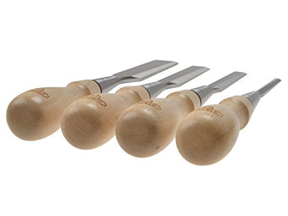 Stanley 1-16-791 Chisel-Set Sweetheart (4-piece), Silver/Tan Brown