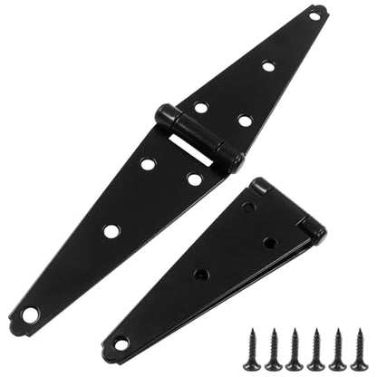 Hordion 4Pcs Strap Hinge Shed Door Hinges, 6 Inch Heavy Duty Gate Hinges - size: 6 Inch, 4Pcs