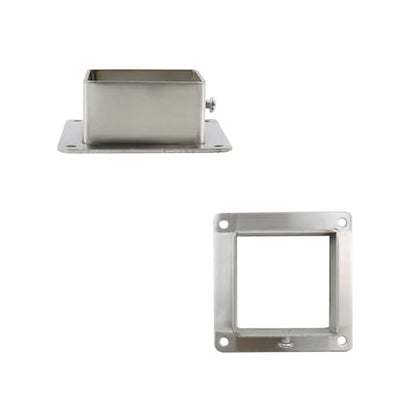 Wealrit 8 PCS Square Post Bases,1.99" Stainless Steel Deck Post Brackets - style: 8 pcs 2" Silver