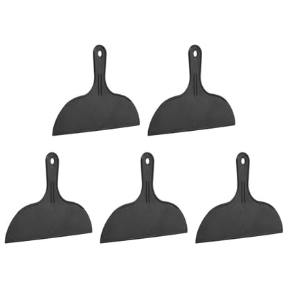 HARFINGTON 5pcs Putty Knife Scraper 10" Width Flexible Plastic Black - color: Black, size: 10"