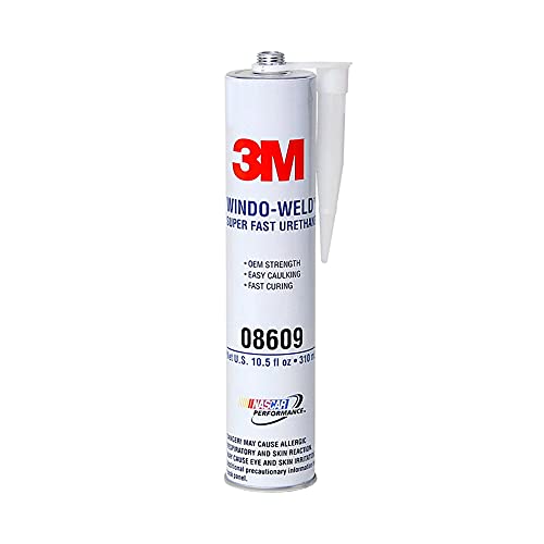3M Window-Weld Urethane Windshield Adhesive, 08609, 10.5 fl oz Cartridge, Black