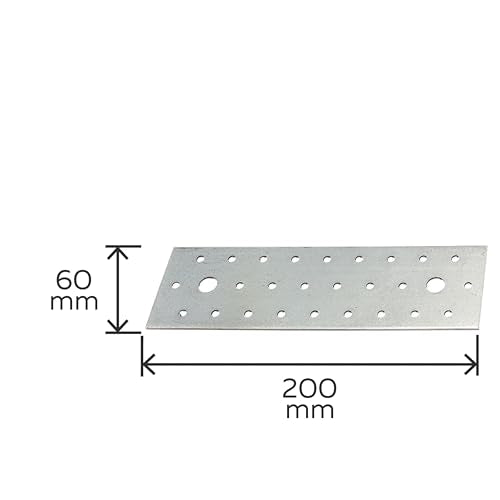 Alberts 331955 Perforated Plate Sendzimir-Galvanised 200 x 60 mm - size: 200 x 60 mm
