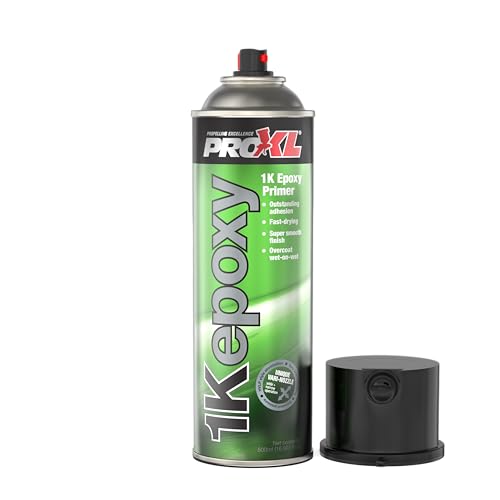 ProXL 1K Epoxy Primer Aerosol - 500 ml | High Adhesion & Corrosion Resistant | Excellent Insulation & Sealing Properties | Fast Drying | Suitable for Metal, Fibreglass & Plastics | Easy Spray Application