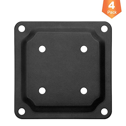 ForoGore 4" x 4" Wood Post Plate Connector, Powder-Coated Decking Post Base - size: 4 PCS