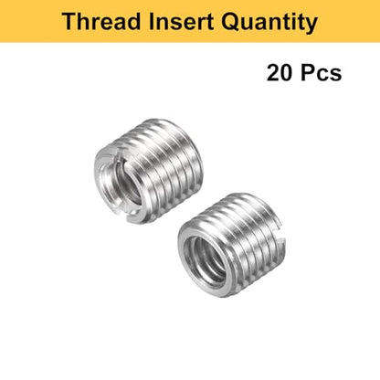 HARFINGTON 20pcs Thread Repair Inserts M9 x 1 Male to M6 x 1 Female Thread 8mm Long Stainless Steel Reducing Nuts Metric Self Tapping Sleeves Threaded Reducer Industrial Fasteners - size: M9 x 1 Male to M6 x 1 Female x 8mm