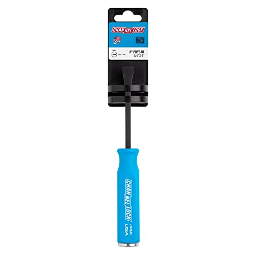 Channellock Pry Bar 1/2 x 4-Inch Professional - Molded Textured Grip, Made in USA - 8" - size: 8"