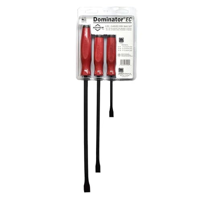 Mayhew Tools 31090 Dominator Economy Curved Pry Bar, Red, Small 3-Piece Set - size: Small 3-Piece Set