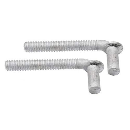 J-Bolt Post Hinge 5/8" x 4 1/2" - Male J Bolts with Nuts (Pack of 2)