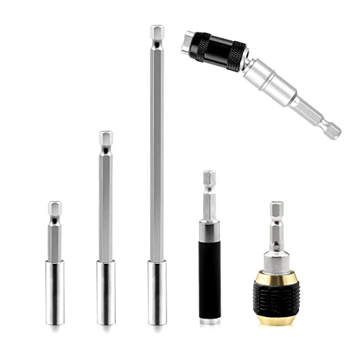 6Pcs Drill Bit Magnetic Bit Holder Extension Set with Degree Pivot Driver