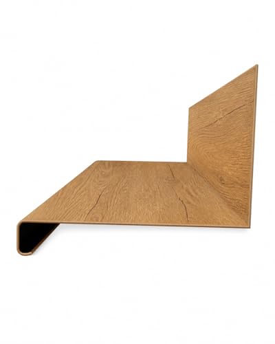 Luxury Vinyl Plank Flush Stair Nose Kit – Tread + Riser Combo (Light Oak) - color: Light Oak