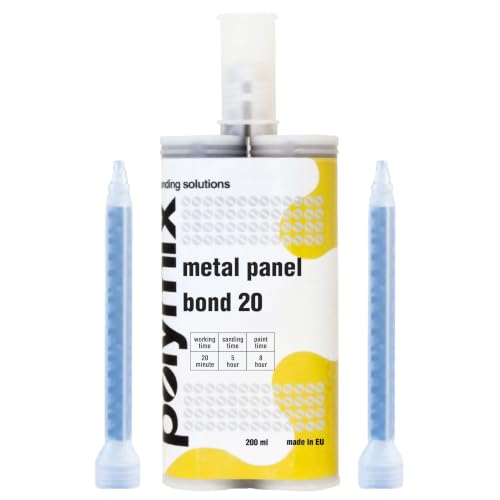 Polymix Panel Bond 20 Adhesive 200ml Cartridge & Two Application Mixing Nozzles