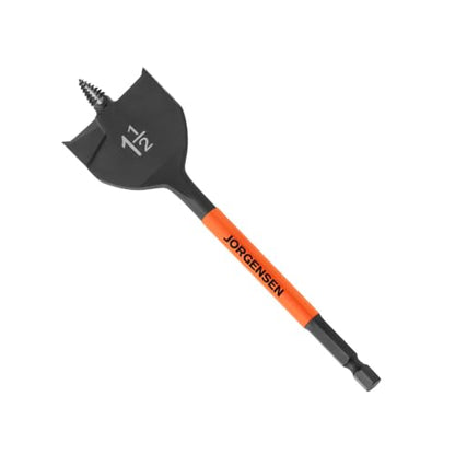 Jorgensen 1-1/2" x 6" Spade Drill Bit, 1/4" Hex Shank - size: 1-1/2 in