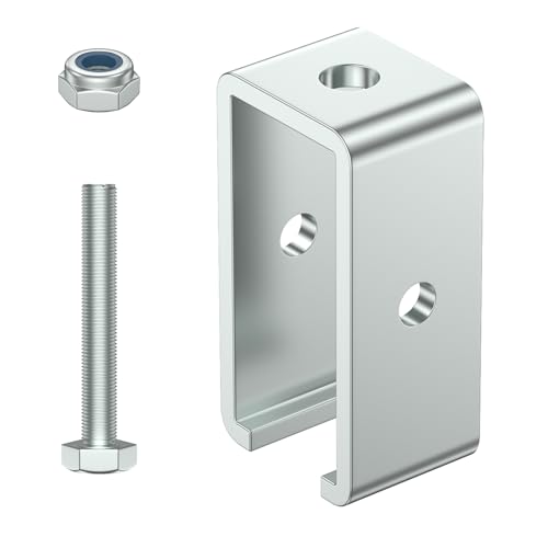 SKTREX Channel Trolley Track Hanger Bracket for UNISTRUT Strut Channel, 1-5/8 Intermediate Support Hange Bracket for All 1-5/8" Channel Trolley Track (16) - style: 16 pack