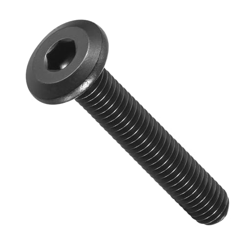 METALLIXITY Flat Head Hex Socket Cap Screws M6-1x35 10Pcs - color: Black, size: M6-1x35mm