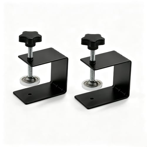 2Pcs Universal Drawer Clips - Front Installation C-clamp Cabinet Mounting Clamps with Soft Silicone Pad