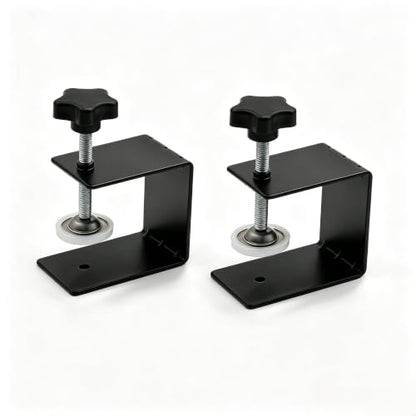 2Pcs Universal Drawer Clips - Front Installation C-clamp Cabinet Mounting Clamps with Soft Silicone Pad
