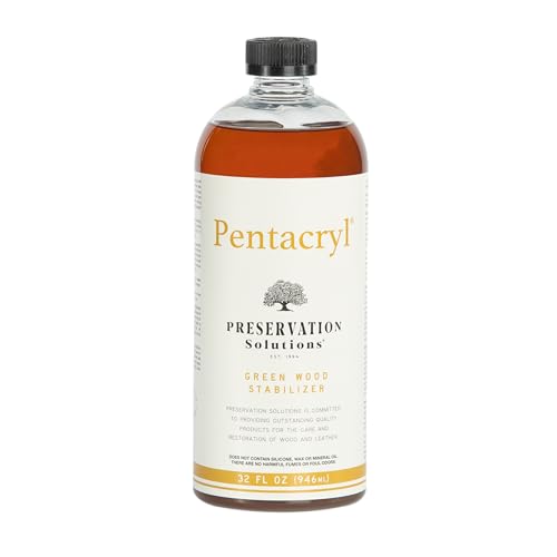 Pentacryl Green Wood Stabilizer 32oz by Preservation Solutions, Prevents Cracking & Shrinking, Ideal for Woodworkers